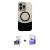 MARSİLYAN™- iPhone 16 Pro Max Kılıf Kozmos Form Özel Seri - Siyah Bilvis 5in1 5D Magic Hayalet Cam Ekran Koruyucu + Bilvis Titan Kamera Lens - GS