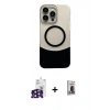 MARSİLYAN™- iPhone 16 Pro Max Kılıf Kozmos Form Özel Seri - Siyah Bilvis Hayalet Cam Ekran Koruyucu + Bilvis Titan Kamera Lens - SH