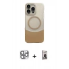 MARSİLYAN™- iPhone 16 Pro Max Kılıf Kozmos Form Özel Seri - Siyah Bilvis Hayalet Cam Ekran Koruyucu + Pers Alüminyum Kamera Lens - GI
