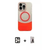 MARSİLYAN™- iPhone 16 Pro Max Kılıf Kozmos Form Özel Seri - Siyah Bilvis Hayalet Cam Ekran Koruyucu + PVD Metal Kamera Lens - GD
