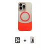 MARSİLYAN™- iPhone 16 Pro Max Kılıf Kozmos Form Özel Seri - Siyah Bilvis Hayalet Cam Ekran Koruyucu + PVD Metal Kamera Lens - GS