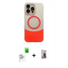 MARSİLYAN™- iPhone 16 Pro Max Kılıf Kozmos Form Özel Seri - Siyah Bilvis Hayalet Cam Ekran Koruyucu + Raze Metal Kamera Lens - BZ