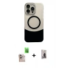 MARSİLYAN™- iPhone 16 Pro Max Kılıf Kozmos Form Özel Seri - Siyah Bilvis Hayalet Cam Ekran Koruyucu + Raze Metal Kamera Lens - NLGY