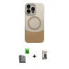MARSİLYAN™- iPhone 16 Pro Max Kılıf Kozmos Form Özel Seri - Siyah Bilvis Hayalet Cam Ekran Koruyucu + Siyah Raze Metal Kamera Lens