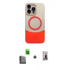 MARSİLYAN™- iPhone 16 Pro Max Kılıf Kozmos Form Özel Seri - Siyah Bilvis Hayalet Cam Ekran Koruyucu + Siyah Raze Metal Kamera Lens