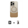 MARSİLYAN™- iPhone 16 Pro Max Kılıf Kozmos Form Özel Seri - Siyah Bilvis Hayalet Cam Ekran Koruyucu + PVD Metal Kamera Lens - SH