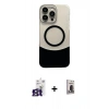 MARSİLYAN™- iPhone 16 Pro Max Kılıf Kozmos Form Özel Seri - Siyah Bilvis Hayalet Cam Ekran Koruyucu + Bilvis Titan Kamera Lens - TMGI