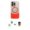 MARSİLYAN™- iPhone 16 Pro Max Kılıf Kozmos Form Özel Seri - Siyah Buffer Cam Ekran Koruyucu + Raze Metal Kamera Lens - BZ