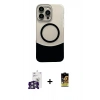 MARSİLYAN™- iPhone 16 Pro Max Kılıf Kozmos Form Özel Seri - Siyah Buffer Cam Ekran Koruyucu + Bilvis Titan Kamera Lens - GS