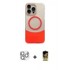 MARSİLYAN™- iPhone 16 Pro Max Kılıf Kozmos Form Özel Seri - Siyah Buffer Cam Ekran Koruyucu + Pers Alüminyum Kamera Lens - GS
