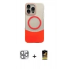 MARSİLYAN™- iPhone 16 Pro Max Kılıf Kozmos Form Özel Seri - Siyah Buffer Cam Ekran Koruyucu + Pers Alüminyum Kamera Lens - GI
