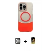 MARSİLYAN™- iPhone 16 Pro Max Kılıf Kozmos Form Özel Seri - Siyah Buffer Cam Ekran Koruyucu + PVD Metal Kamera Lens - GS