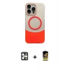 MARSİLYAN™- iPhone 16 Pro Max Kılıf Kozmos Form Özel Seri - Siyah Buffer Cam Ekran Koruyucu + PVD Metal Kamera Lens - GD