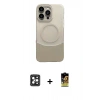 MARSİLYAN™- iPhone 16 Pro Max Kılıf Kozmos Form Özel Seri - Siyah Buffer Cam Ekran Koruyucu + PVD Metal Kamera Lens - SH