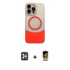 MARSİLYAN™- iPhone 16 Pro Max Kılıf Kozmos Form Özel Seri - Siyah Buffer Cam Ekran Koruyucu + PVD Metal Kamera Lens - SH