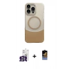 MARSİLYAN™- iPhone 16 Pro Max Kılıf Kozmos Form Özel Seri - Siyah Buffer Hayalet Cam Ekran Koruyucu + Bilvis Titan Kamera Lens - GS