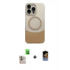 MARSİLYAN™- iPhone 16 Pro Max Kılıf Kozmos Form Özel Seri - Siyah Buffer Hayalet Cam Ekran Koruyucu + Raze Metal Kamera Lens - NLGY