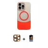 MARSİLYAN™- iPhone 16 Pro Max Kılıf Kozmos Form Özel Seri - Siyah Buffer Hayalet Cam Ekran Koruyucu + Pers Alüminyum Kamera Lens - CLTM