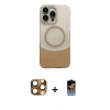 MARSİLYAN™- iPhone 16 Pro Max Kılıf Kozmos Form Özel Seri - Siyah Buffer Hayalet Cam Ekran Koruyucu + Pers Alüminyum Kamera Lens - CLTM