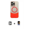 MARSİLYAN™- iPhone 16 Pro Max Kılıf Kozmos Form Özel Seri - Siyah Buffer Hayalet Cam Ekran Koruyucu + PVD Metal Kamera Lens - GS