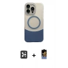 MARSİLYAN™- iPhone 16 Pro Max Kılıf Kozmos Form Özel Seri - Siyah Buffer Hayalet Cam Ekran Koruyucu + PVD Metal Kamera Lens - SH