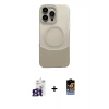 MARSİLYAN™- iPhone 16 Pro Max Kılıf Kozmos Form Özel Seri - Siyah Buffer Hayalet Cam Ekran Koruyucu + Bilvis Titan Kamera Lens - TMGI