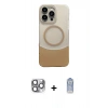 MARSİLYAN™- iPhone 16 Pro Max Kılıf Kozmos Form Özel Seri - Siyah Joko Magic 5D Cam + Pers Alüminyum Kamera Lens - GI