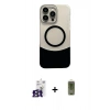 MARSİLYAN™- iPhone 16 Pro Max Kılıf Kozmos Form Özel Seri - Siyah Joko Magic 5D Hayalet Cam + Bilvis Titan Kamera Lens - TMGI