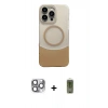 MARSİLYAN™- iPhone 16 Pro Max Kılıf Kozmos Form Özel Seri - Siyah Joko Magic 5D Hayalet Cam + Gri Pers Alüminyum Kamera Lens