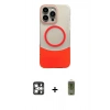 MARSİLYAN™- iPhone 16 Pro Max Kılıf Kozmos Form Özel Seri - Siyah Joko Magic 5D Hayalet Cam + Gümüş PVD Metal Kamera Lens