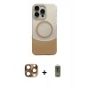 MARSİLYAN™- iPhone 16 Pro Max Kılıf Kozmos Form Özel Seri - Siyah Joko Magic 5D Hayalet Cam + Pers Alüminyum Kamera Lens - CLTM