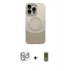 MARSİLYAN™- iPhone 16 Pro Max Kılıf Kozmos Form Özel Seri - Siyah Joko Magic 5D Hayalet Cam + Pers Alüminyum Kamera Lens - GS