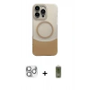 MARSİLYAN™- iPhone 16 Pro Max Kılıf Kozmos Form Özel Seri - Siyah Joko Magic 5D Hayalet Cam + Pers Alüminyum Kamera Lens - GS