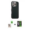 MARSİLYAN™- iPhone 16 Pro Max Kılıf Kozmos Klasik Prime - Şeffaf 360 Full Body Arka Koruyucu + Raze Metal Kamera Lens - NLGY