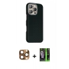 MARSİLYAN™- iPhone 16 Pro Max Kılıf Kozmos Klasik Prime - Şeffaf 360 Full Body Arka Koruyucu + Pers Alüminyum Kamera Lens - CLTM