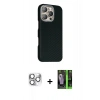 MARSİLYAN™- iPhone 16 Pro Max Kılıf Kozmos Klasik Prime - Şeffaf 360 Full Body Arka Koruyucu + Pers Alüminyum Kamera Lens - GS