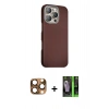 MARSİLYAN™- iPhone 16 Pro Max Kılıf Kozmos Klasik Prime - Şeffaf 360 Full Body Arka Koruyucu + Pers Alüminyum Kamera Lens - CLTM