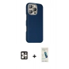 MARSİLYAN™- iPhone 16 Pro Max Kılıf Kozmos Klasik Prime - Şeffaf Pasifik Cam Ekran Koruyucu + PVD Metal Kamera Lens - GD