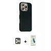 MARSİLYAN™- iPhone 16 Pro Max Kılıf Kozmos Klasik Prime - Şeffaf Pasifik Cam Ekran Koruyucu + PVD Metal Kamera Lens - GD