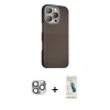 MARSİLYAN™- iPhone 16 Pro Max Kılıf Kozmos Klasik Prime - Şeffaf Pasifik Cam Ekran Koruyucu + Pers Alüminyum Kamera Lens - GI