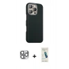 MARSİLYAN™- iPhone 16 Pro Max Kılıf Kozmos Klasik Prime - Şeffaf Pasifik Cam Ekran Koruyucu + Pers Alüminyum Kamera Lens - GI