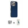 MARSİLYAN™- iPhone 16 Pro Max Kılıf Kozmos Klasik Prime - Şeffaf Pasifik Cam Ekran Koruyucu + Pers Alüminyum Kamera Lens - GI