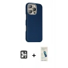 MARSİLYAN™- iPhone 16 Pro Max Kılıf Kozmos Klasik Prime - Şeffaf Pasifik Cam Ekran Koruyucu + PVD Metal Kamera Lens - GS