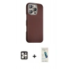 MARSİLYAN™- iPhone 16 Pro Max Kılıf Kozmos Klasik Prime - Şeffaf Pasifik Cam Ekran Koruyucu + PVD Metal Kamera Lens - GD