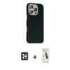 MARSİLYAN™- iPhone 16 Pro Max Kılıf Kozmos Klasik Prime - Şeffaf Pasifik Cam Ekran Koruyucu + PVD Metal Kamera Lens - SH