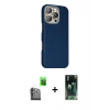 MARSİLYAN™- iPhone 16 Pro Max Kılıf Kozmos Klasik Prime - Siyah 360 Mat Full Body Arka Koruyucu + Raze Metal Kamera Lens - SH