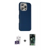 MARSİLYAN™- iPhone 16 Pro Max Kılıf Kozmos Klasik Prime - Siyah 360 Mat Full Body Arka Koruyucu + Bilvis Titan Kamera Lens - TMGI