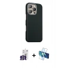 MARSİLYAN™- iPhone 16 Pro Max Kılıf Kozmos Klasik Prime - Siyah 3D Antistatik Cam Ekran Koruyucu + Bilvis Titan Kamera Lens - TMGI