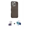 MARSİLYAN™- iPhone 16 Pro Max Kılıf Kozmos Klasik Prime - Siyah 3D Antistatik Cam Ekran Koruyucu + Bilvis Titan Kamera Lens - TMGI