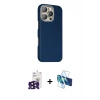 MARSİLYAN™- iPhone 16 Pro Max Kılıf Kozmos Klasik Prime - Siyah 3D Antistatik Cam Ekran Koruyucu + Bilvis Titan Kamera Lens - SH